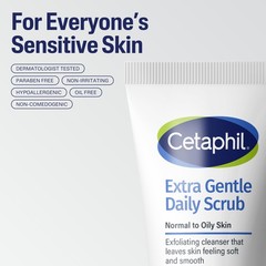 Cetaphil Exfoliating Face Wash, Extra Gentle Daily 6 Fl Oz (Pack of 2), white