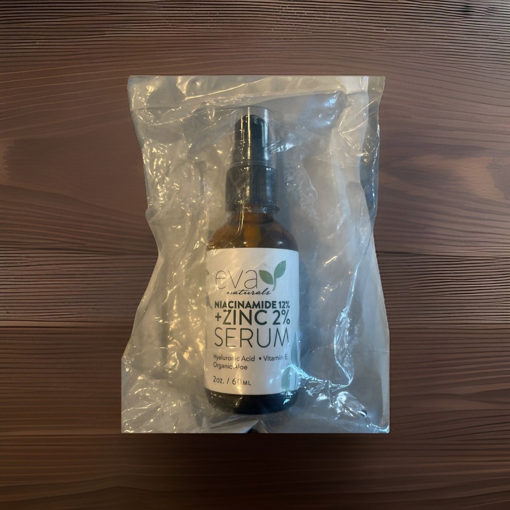 Eva Naturals Niacinamide + Zinc Serum Hyaluronic Acid•Vitamin E•Organic Aloe 2oz