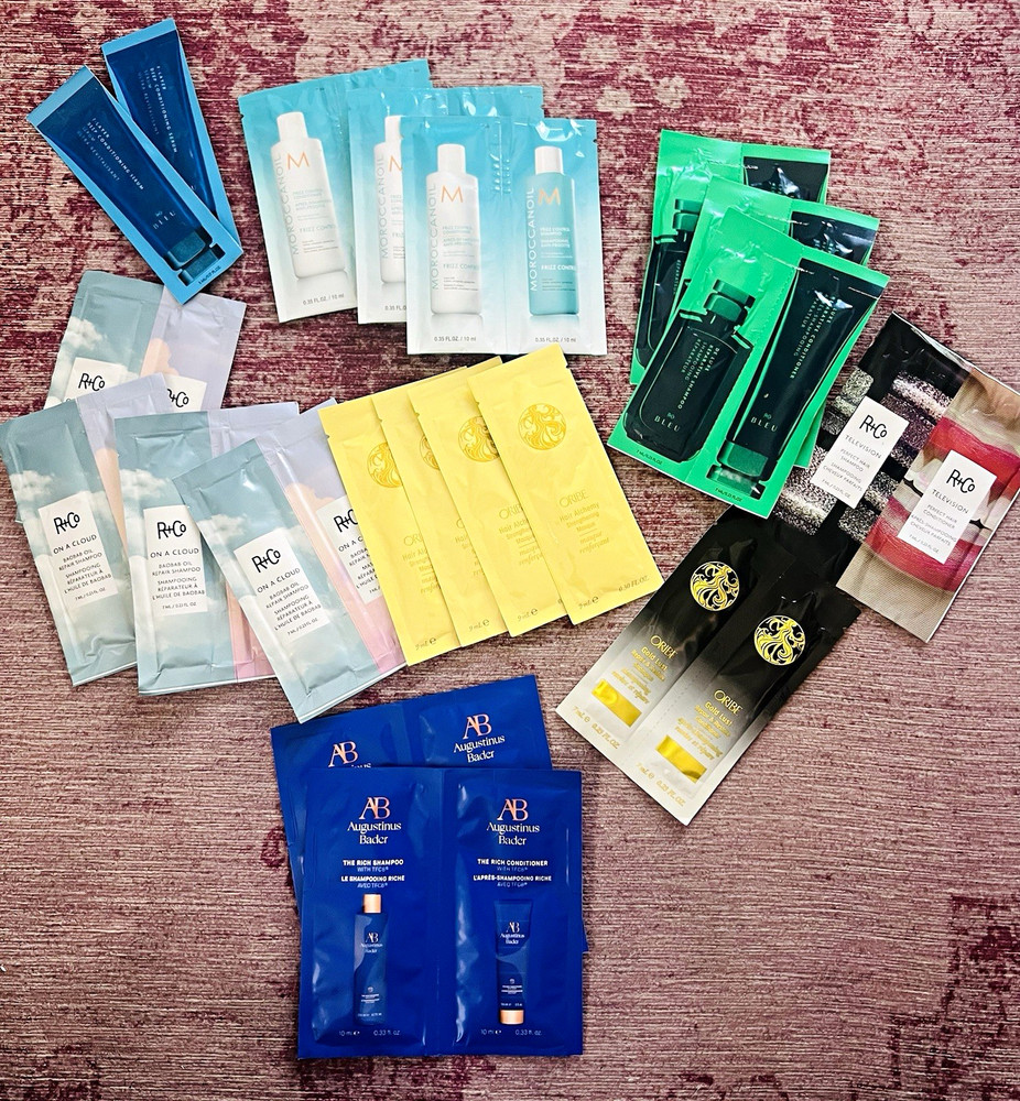 Assorted Shampoo & Conditioner Set Sample Size Mixed Sample Sachets Lot