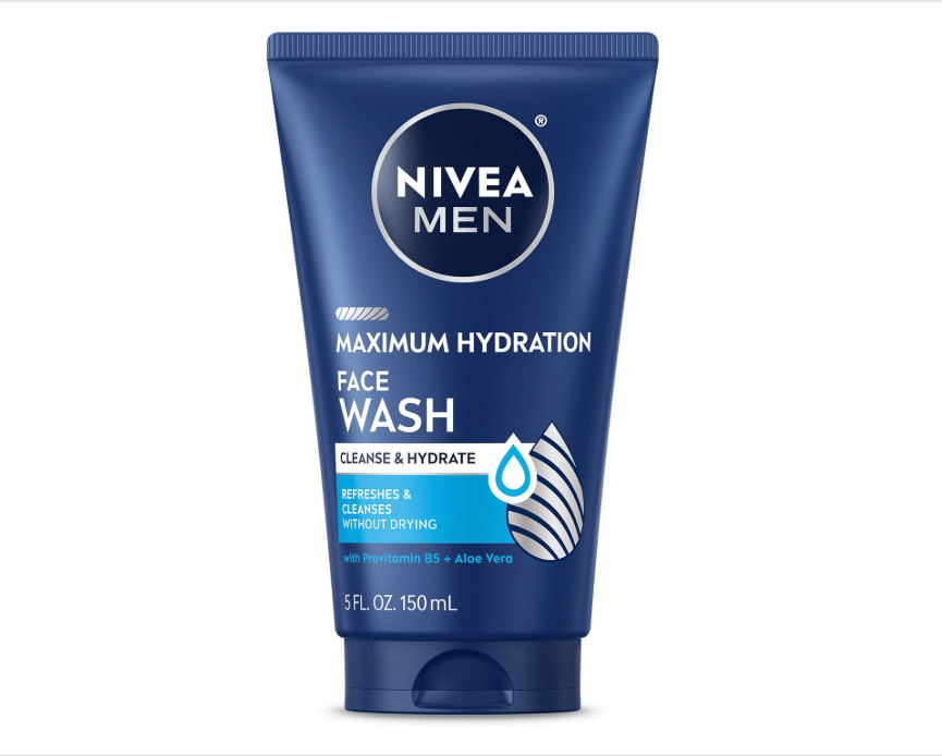 NIVEA MEN Maximum Hydration Face Wash with Provitamin B5 and Aloe Vera 5 Oz Tube