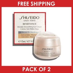 Enhanced Premium Pack of 2 – Shiseido Benefiance 0.51oz Anti-Aging Smoothing Eye