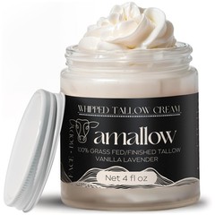 Amallow 100% Grass Fed Beef Tallow for Skin Care – Face + 4 Fl Oz (Pack of 1)