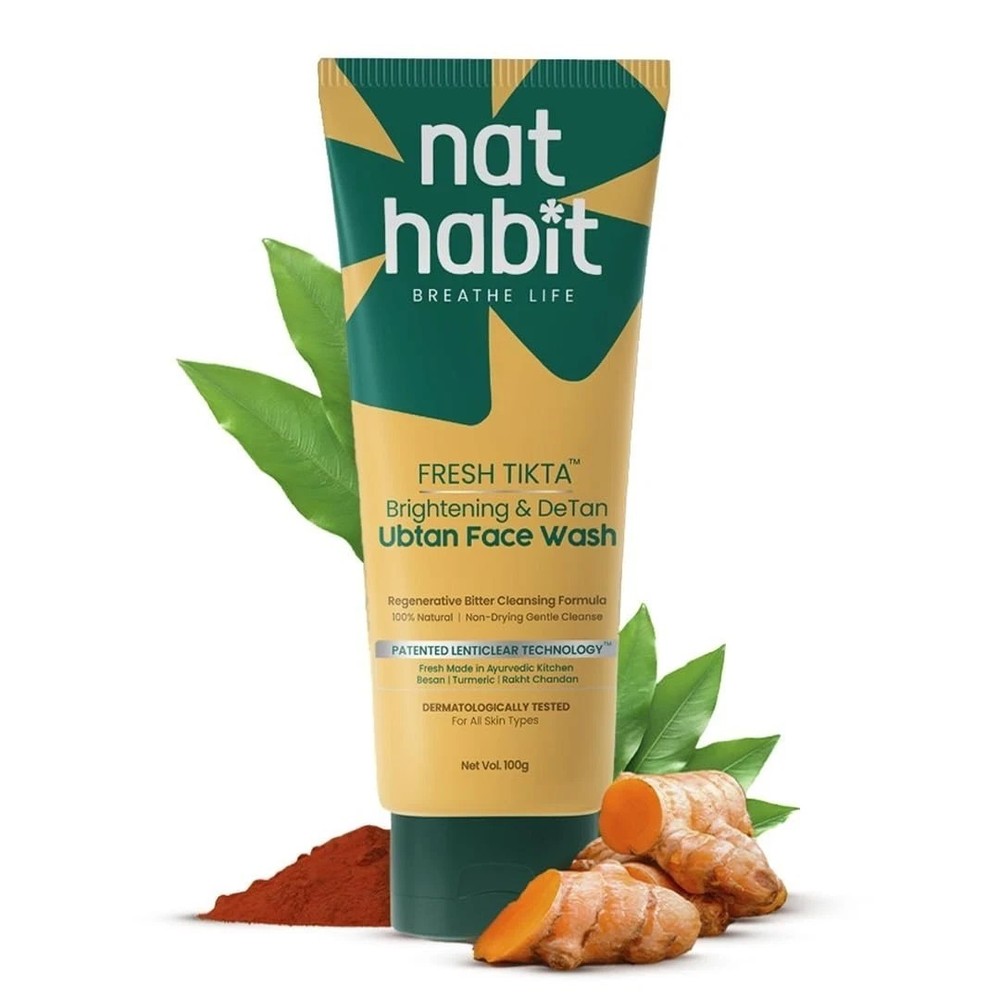 Nat Habit Fresh Daily Tikta Ubtan Face Wash For Brightening & DeTan 100 gm Y188