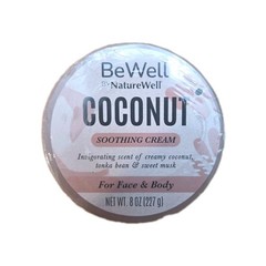 BeWell by NatureWell Coconut Soothing Moisturizing Cream Face & Body 8 oz