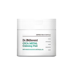 DR.DIFFERENT Cica Metal Calming Pad 60pads/ 90ml Derma Metal: « Copper + Zinc »
