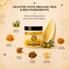 Sweet Bee Magic Organic Honey Balm for Face, Skin & 2 Ounce (Pack of 1)