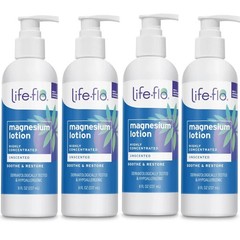Life-Flo Magnesium Lotion Unscented 8 fl. oz Each (Pack of 4)