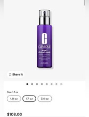 Clinique Smart Clinical Repair Wrinkle Serum Retinoid Peptides HA 1.7 fl oz