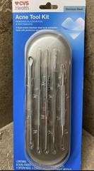CVS Acne Tool Kit 5 Dual End Stainless Steel Extraction Tools With Case NIB