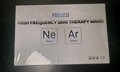 Houzzi High Frequency Skin Therapy Wand 4PC Neon ARgon Facial Device Skin Care