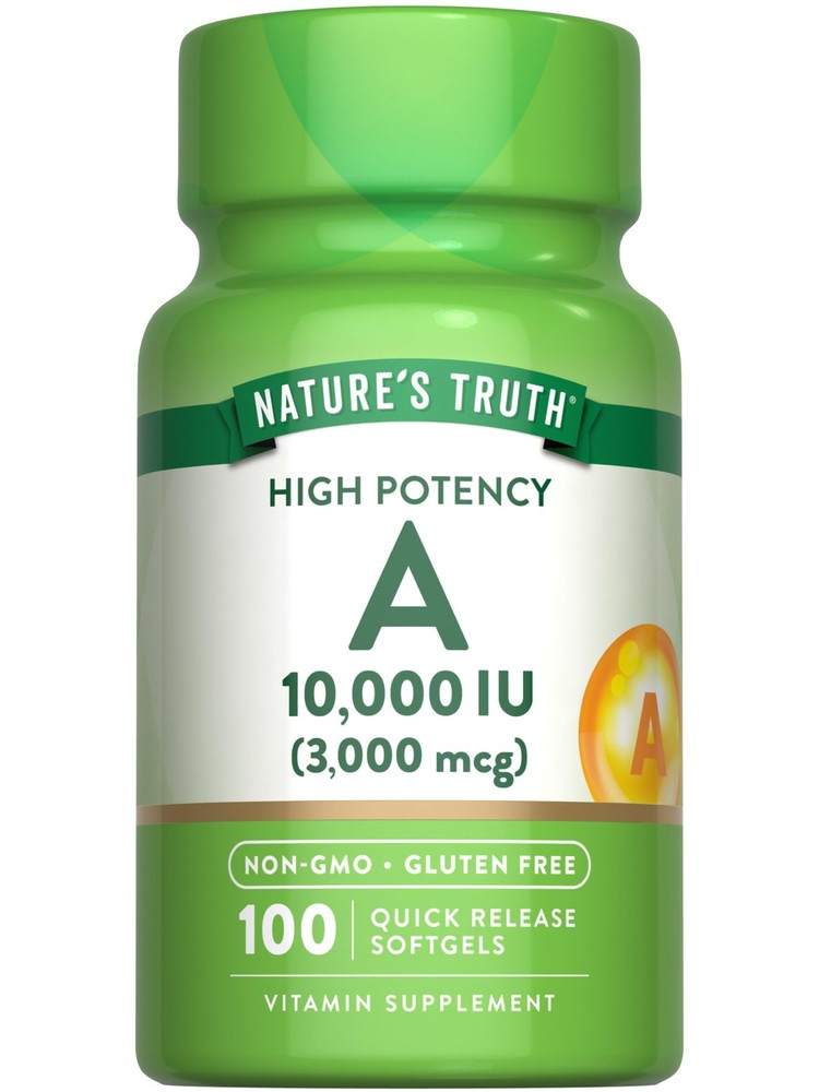Nature&rsquo;s Truth Vitamin A 10000 IU Softgels | 100 Count 100 (Pack of 1)