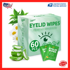Tea Tree Oil Eyelid Wipes- 60 PCS Natural Blepharitis, MGD & Dry Eye …