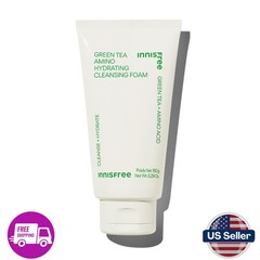 innisfree Green Tea Amino Acid Cleansing Foam, Sulfate Free, Hydrating Korean