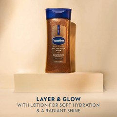 Vaseline Glazed and Glisten Golden Hour Body Gel Oil Vanilla Cocoa Shimmer 6.8oz