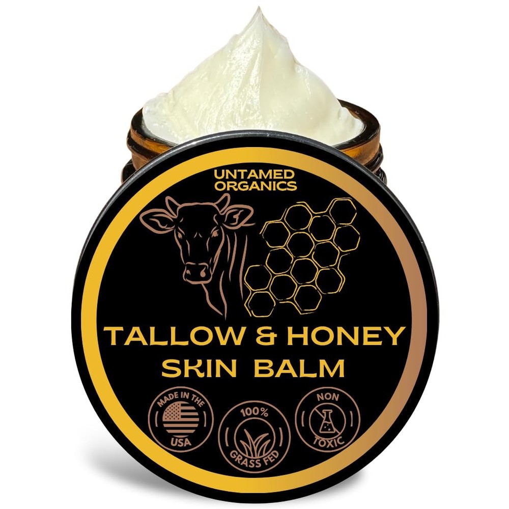 Untamed Organics Tallow & Honey Skin Balm | Made with 2 Ounce (Pack of 1)