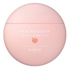 SKINFOOD Peach Cotton Zinc PCA Toning Cream 50ml x2 Brightening Moisturizer