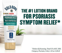 Multi-Symptom Psoriasis Relief Cream, 4 Oz., Irritated, Scaling Skin, and Itchy