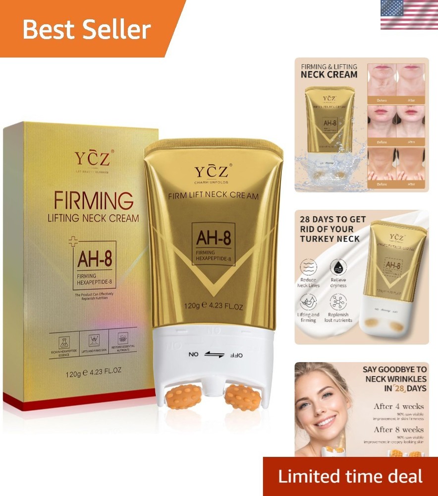 AH-8 Firming Neck Cream 4.23 Fl Oz – Anti-Aging & Roller Massage Design