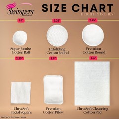 Swisspers Premium Facial Cleansing Pad 100 Cotton Ultra Soft Extra Large 50