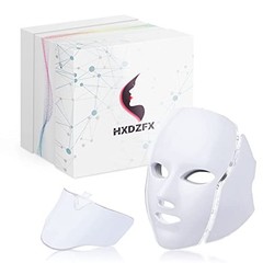HXDZFX LED FACIAL LIGHT THERAPY MASK, 7 LED LIGHT THERAPY, 7 LED, HK207 – WHITE
