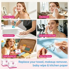 Face Towels,Disposable Clean Towels for Face,100 Count Facial Cleansing
