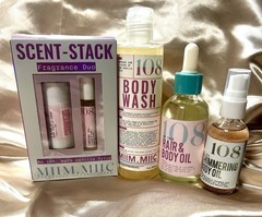 MIIM MIIC 108 Vanilla Syrup Body Wash Hair Oil Shimmer Oil Scent Stack
