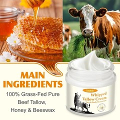 Crema Humectante De Cebo De Res Miel 2 Oz Para La Cara y La Piel Sevo Cevo Sebo