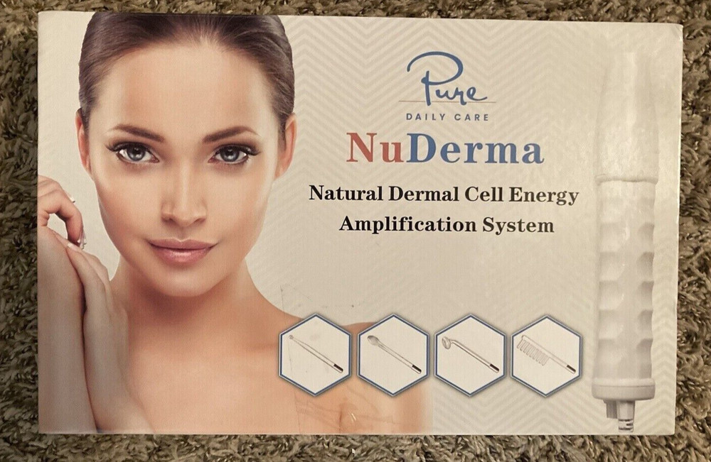Pure NuDerma White Corded Professional High Frequency Skin Therapy Wand
