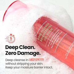 Rose Vitamin Revitalizing Oil to Foam Face Wash Cleanser K-Beauty 3.88 fl oz