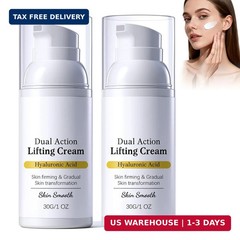 2 Pcs Dual Action Lifting Cream with Peptides &Hyaluronic Acid,Firming
