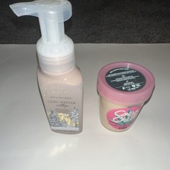 PINK Coco Chill Calming Body Scrub 10oz & Bath & Body Works Cozy Winter Cottage