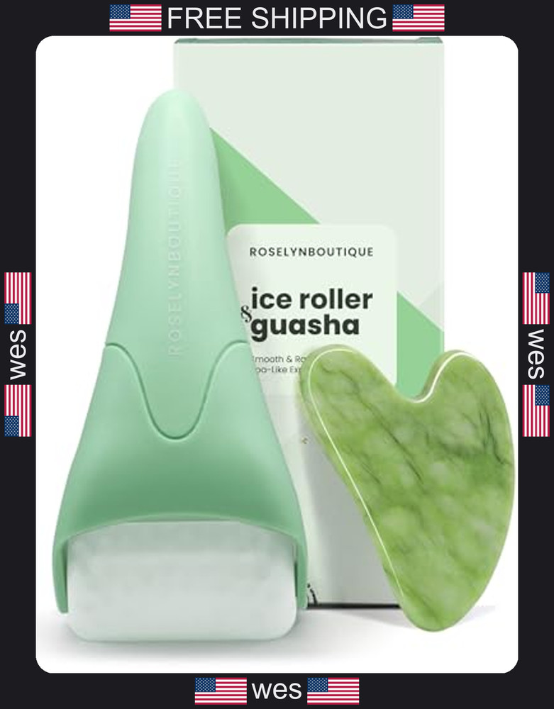 ROSELYNBOUTIQUE Ice Roller for Face & Gua Sha Facial Tools – Wrinkles Fine
