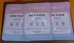 The Creme Shop Rose Water Klean Beauty Essence Sheet Mask 3 Pack Bulgarian Rose