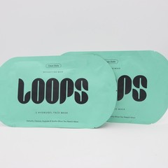 Loops Clean Slate Detoxifying Hydrogel Face Mask 2 Pack Hydrate, Cleanse, Soothe