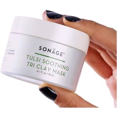 SONAGE TULSI SOOTHING TRI CLAY MASK The New Natural 1 oz/30 ml NIB +GIFT