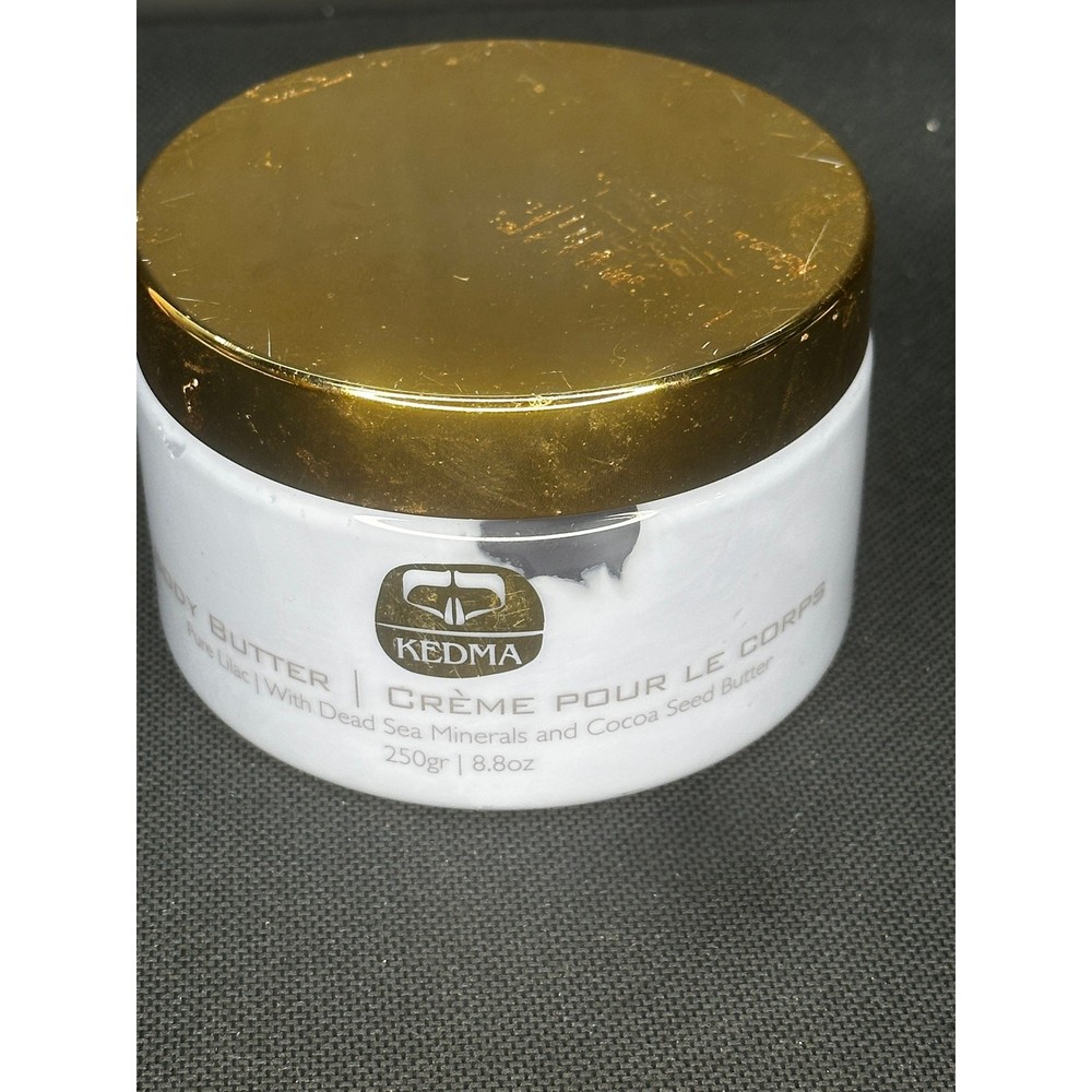 Kedma Body Butter; Pure Lilac; 8.8 oz; hole in seal pictured