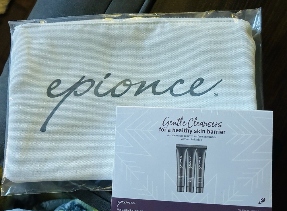 Large Epionce Cosmetic Zip Bag w/Mini Gentle Cleanser Box Set