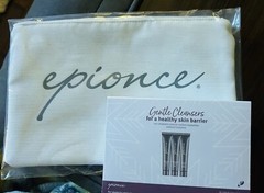 Large Epionce Cosmetic Zip Bag w/Mini Gentle Cleanser Box Set
