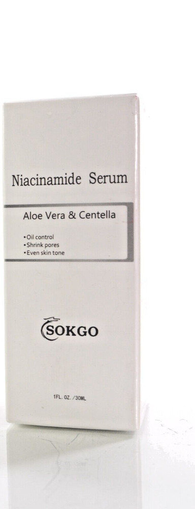 SOKGO Niacinamide Serum ALOE VERA & CENTELLA FOR OIL CONTROL, TO SHRINK PORES.