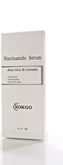SOKGO Niacinamide Serum ALOE VERA & CENTELLA FOR OIL CONTROL, TO SHRINK PORES.