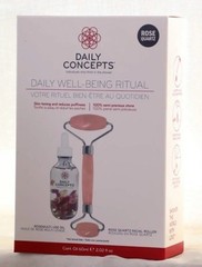 Daily Concepts Facial Roller Rose Quartz + Rose Multi-use Oil New in Box