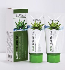(2-Pack) Lunes Aloe Stem-Rich Moisture Whitening Facial Peeling Gel KOREAN 180ml