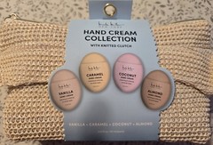 Nicole Miller Hand Cream Set Vanilla Caramel Coconut Almond 4×2.03oz Clutch