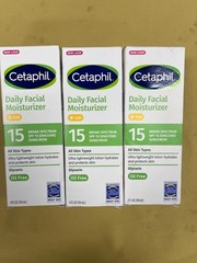 3 New Cetaphil Daily Facial Moisturizer AM SPF 15 – 4oz Each Box Exp. 03/2027+