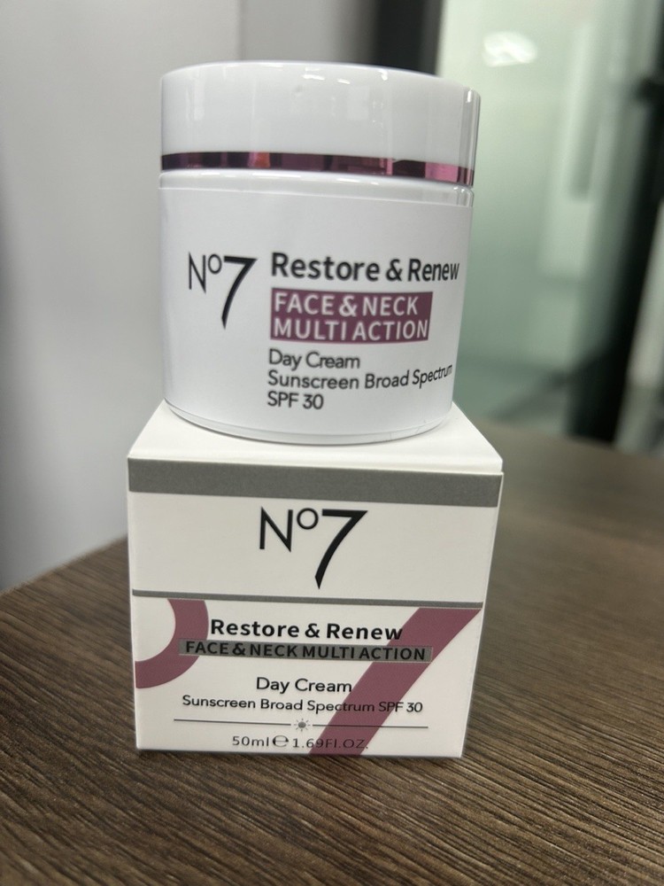 &lsquo;No7 Restore & Renew&rsquo; Multi Action Face & Neck Cream SPF 30 1.69 oz US STOCK