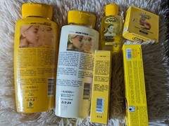 Jaune D’oeuf Clarifying Lotion, Serum, Bath Gel, Face Cream, Oil, Tube Cream 6pc