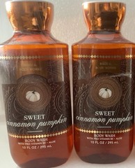 2 New SWEET CINNAMON PUMPKIN BATH & BODY WORKS BODY WASH SHOWER GEL