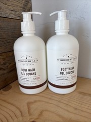2 Bottles Old Town Woodbury & Co Apothecary Body Wash Brown Sugar & Fig 16.9oz