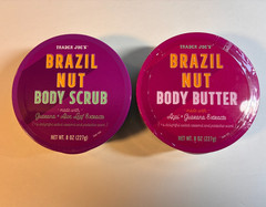 Trader Joe’s Brazil Nut Body Scub and Body Butter. Total 16 ounces (2 Pack)
