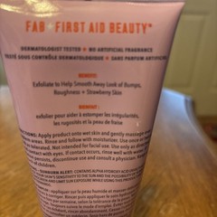 First Aid Beauty KP Bump Eraser Exfoliating Body Scrub, with 10% AHA, 8 oz